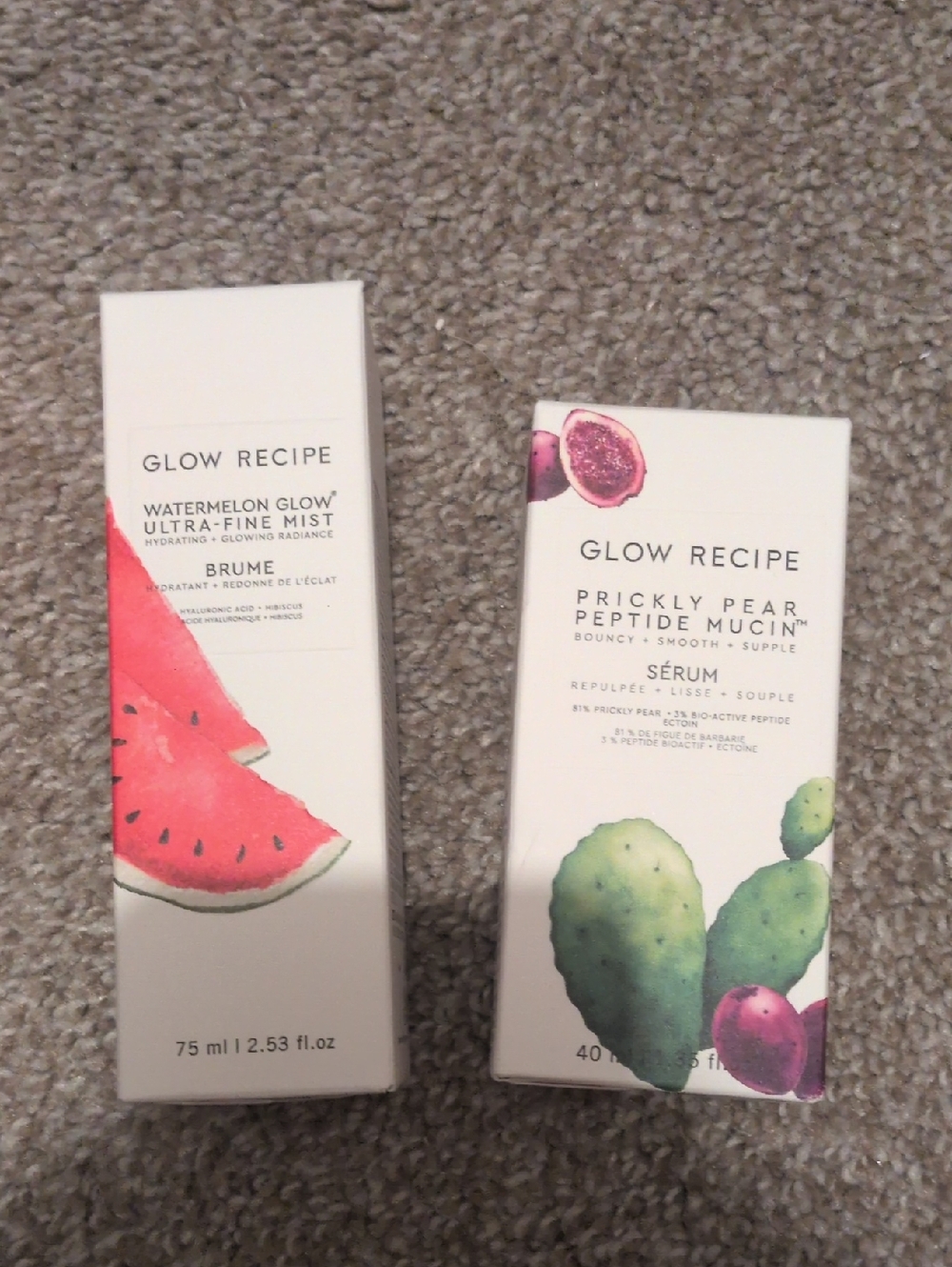 Glow Recipe Watermelon Glow Recipe Mist And Prickly Pear Pertide Mucin Serum